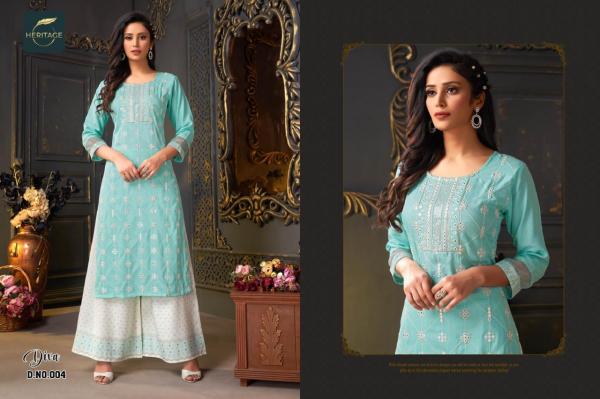 Heritage Diva Rayon  Designer Kurti With Bottom Collection